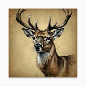 Deer Head 7 Canvas Print