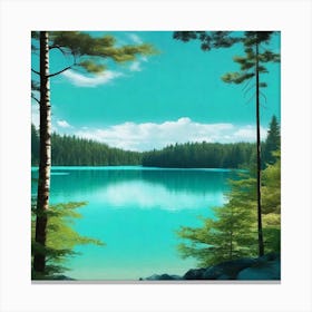 Lake - Lake Stock Videos & Royalty-Free Footage Canvas Print