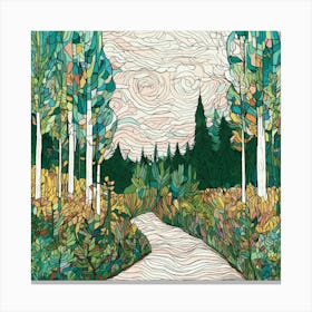 Path In The Woods 7 Canvas Print