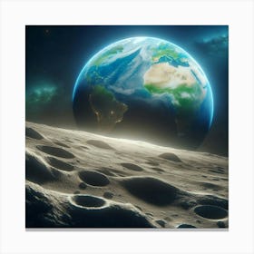 Earth From The Moon Canvas Print