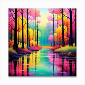 Rainbow Forest Canvas Print