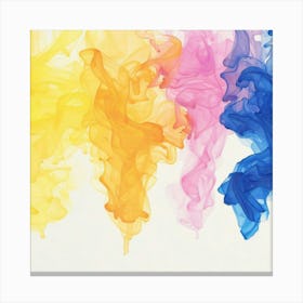 Rainbow Ink Smoke Canvas Print