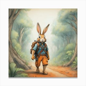 Rabbit In The Woods 9 Canvas Print