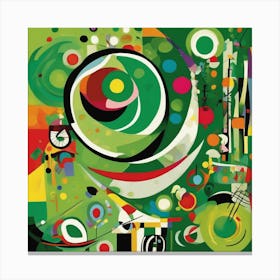 Painting With Green Center Wassily Kandinsky Squa Esrgan 19 Canvas Print