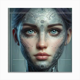 Robot Face Canvas Print