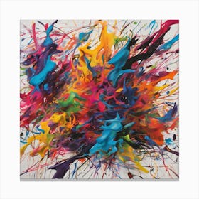 Colorful Splashes Canvas Print