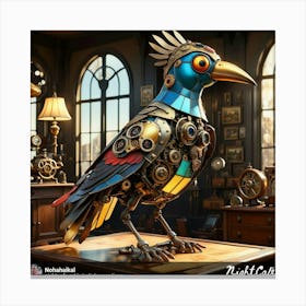 Steampunk Bird Canvas Print