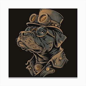 Steampunk Dog 5 Canvas Print