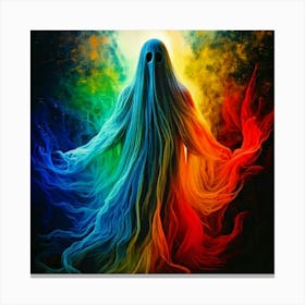 Firefly Haunting, Polychrome, Banshee, Ghostly, Ethereal, Spectral, Eerie, Vibrant, Mysterious, Chil Canvas Print