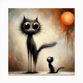 Abstract cats 3 Canvas Print