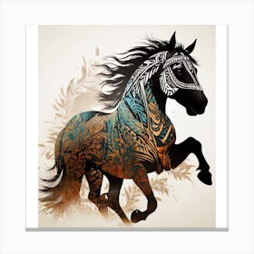 Tribal Horse Canvas Art Canvas Print