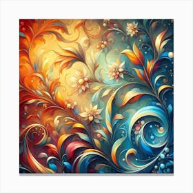 Abstract Floral Painting 20 Canvas Print