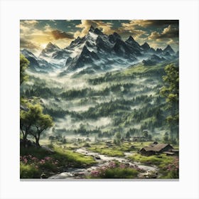 Mountain Valley Canvas Print