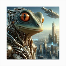 Futuristic Frog Canvas Print