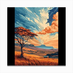 Sunset In The Savannah Canvas Print