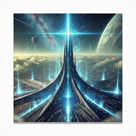 Nexus Spire Stratospheric Sovereigns Canvas Print