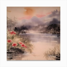 Asian Landscape Painting Canvas Print