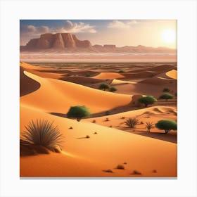 Sahara Desert Landscape 12 Canvas Print