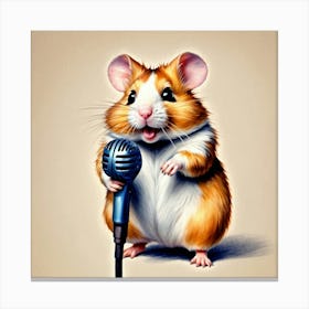 Hamster Singing 5 Canvas Print