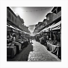 Street Market Canvas Print