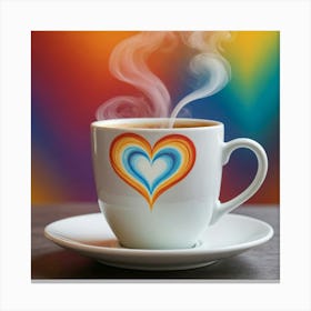 Heart Shaped Coffee Cup 5 Canvas Print