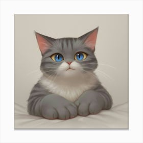 Puffy Cat Canvas Print