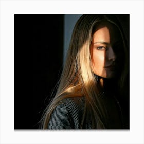 Firefly Light, Shadow, Face, Contrast, Interplay, Dramatic, Mysterious, Artistic, Ethereal, Chiarosc (8) Canvas Print