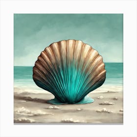 Seashell On The Beach Canvas Print