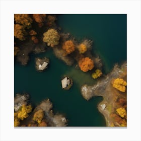 Autumn Trees On A Lake 1 Canvas Print