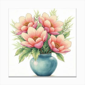 Pink Magnolia Centerpiece Leinwandbild