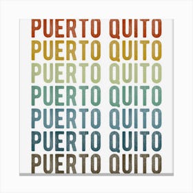 Puerto Quito City Ecuador Retro Canvas Print