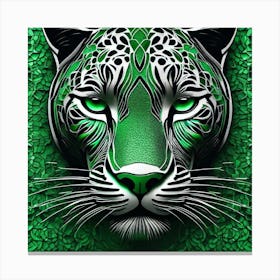 Green Jaguar Canvas Print