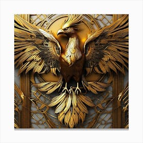 Golden Phoenix 1 Canvas Print