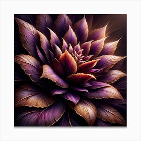 Purple Dahlia Canvas Print