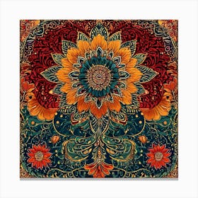 Mandala, Paisley Tapestry A Classic Paisley Design With Rich Colors And Intricate Details Perfect 1 Canvas Print