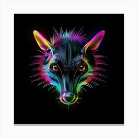 Neon Wolf 1 Canvas Print