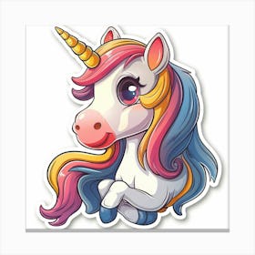 Unicorn Sticker 49 Canvas Print