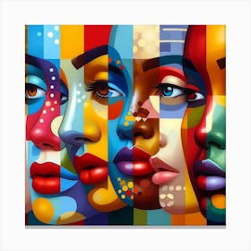 Women'S Faces Canvas Print