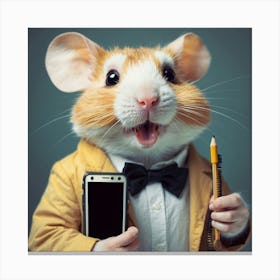 Mouse In A Suit Canvas Print