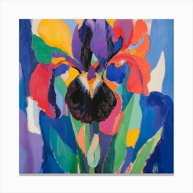 Irises in Matisse Style 3 Canvas Print