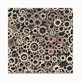 Cogs And Gears Background Canvas Print