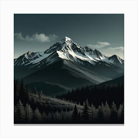 Snowy Mountains Canvas Print