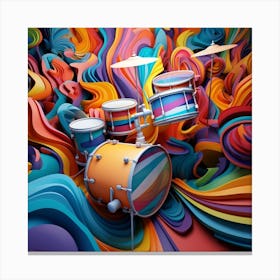 Abstract Drums Canvas Print