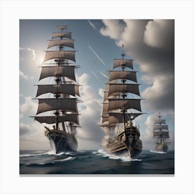 Sea Battle Canvas Print