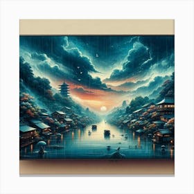 Asian Landscape Painting Canvas Print