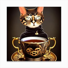 Steampunk Cat 2 Canvas Print