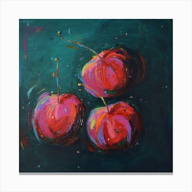 Three Cherries Canvas Print