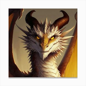 Dragon With Horns Canvas Print