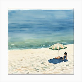 Day At The Beach 1 Canvas Print