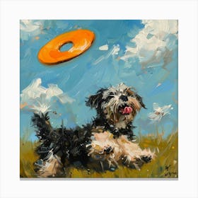 Frisbee Dog 1 Canvas Print